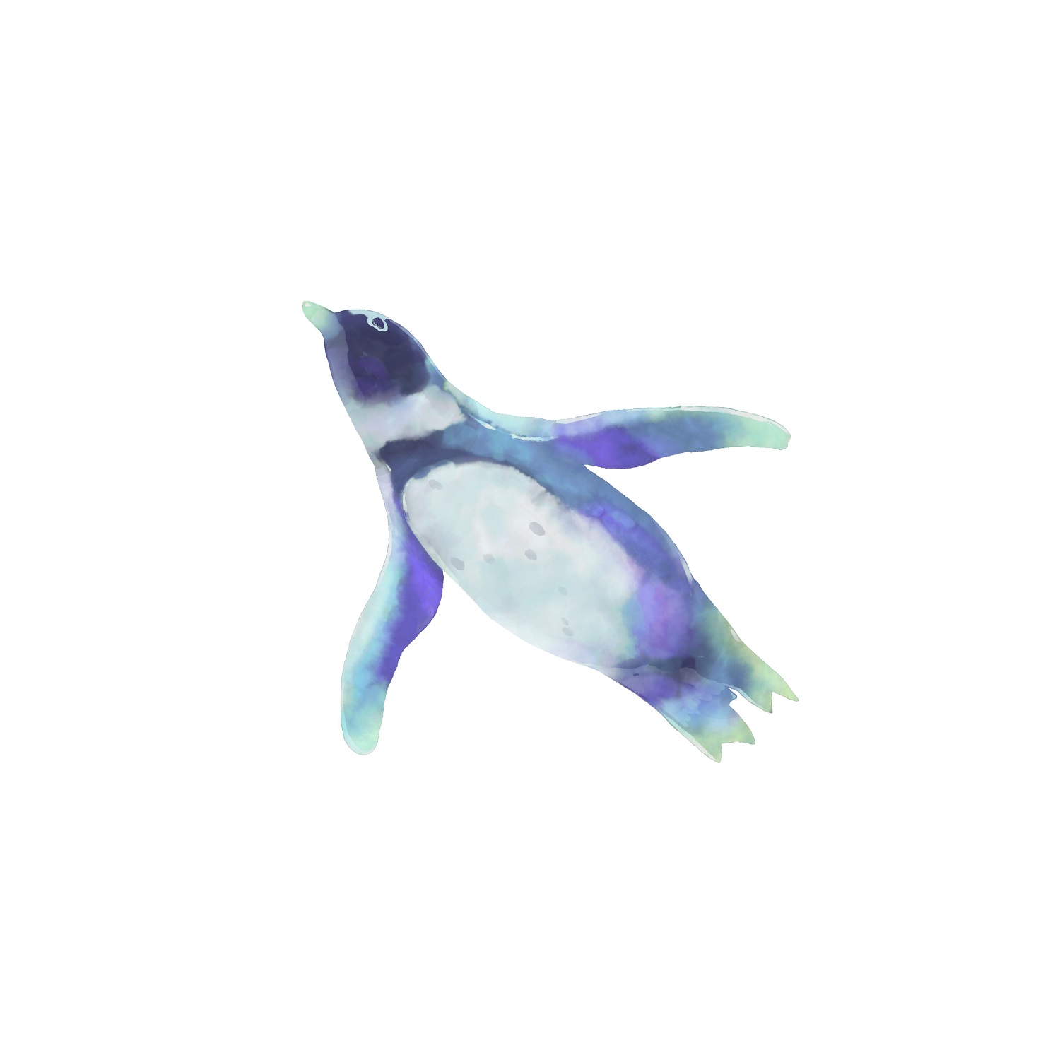 水彩ペンギンicon